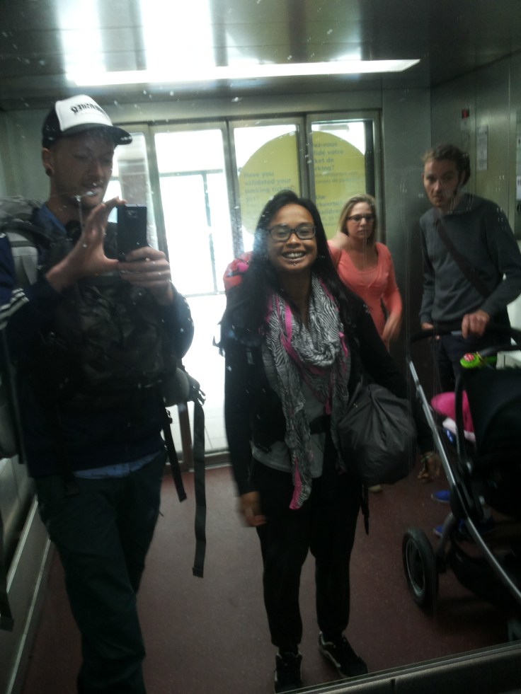 De allereerste reis-selfie!